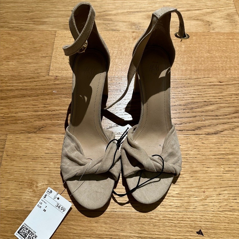 Tan Block Heels
